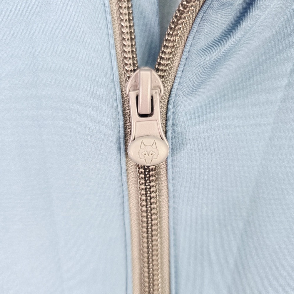Greyson Men's Medium Blue Sequoia 1/4 Zip Pullover Golf Course Logo Stretch - Picture 6 of 12